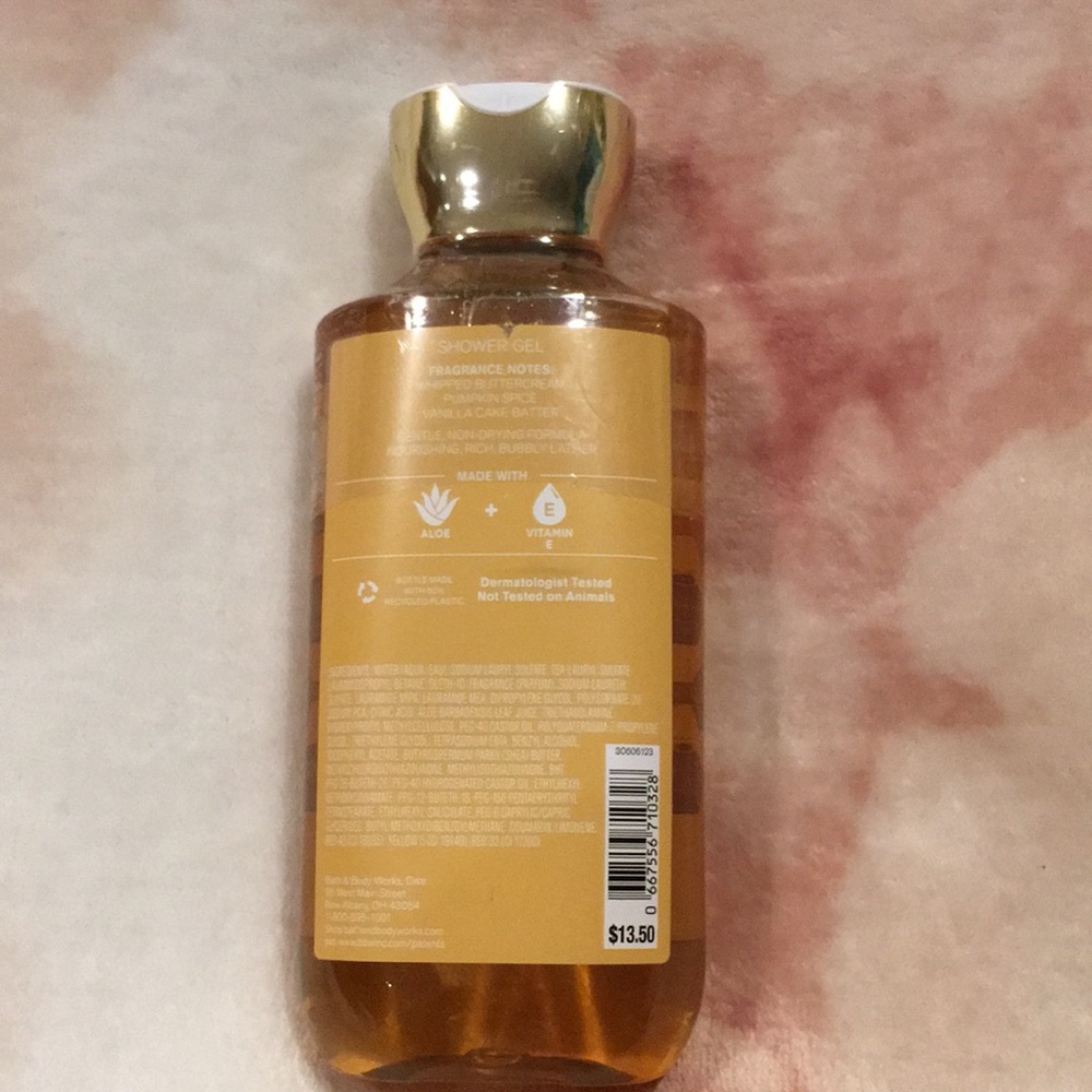Bath & Body Works Scented Pumpkin Cupcake Shower gel 10oz NWT with Aloe & Vit E - Picture 7 of 15